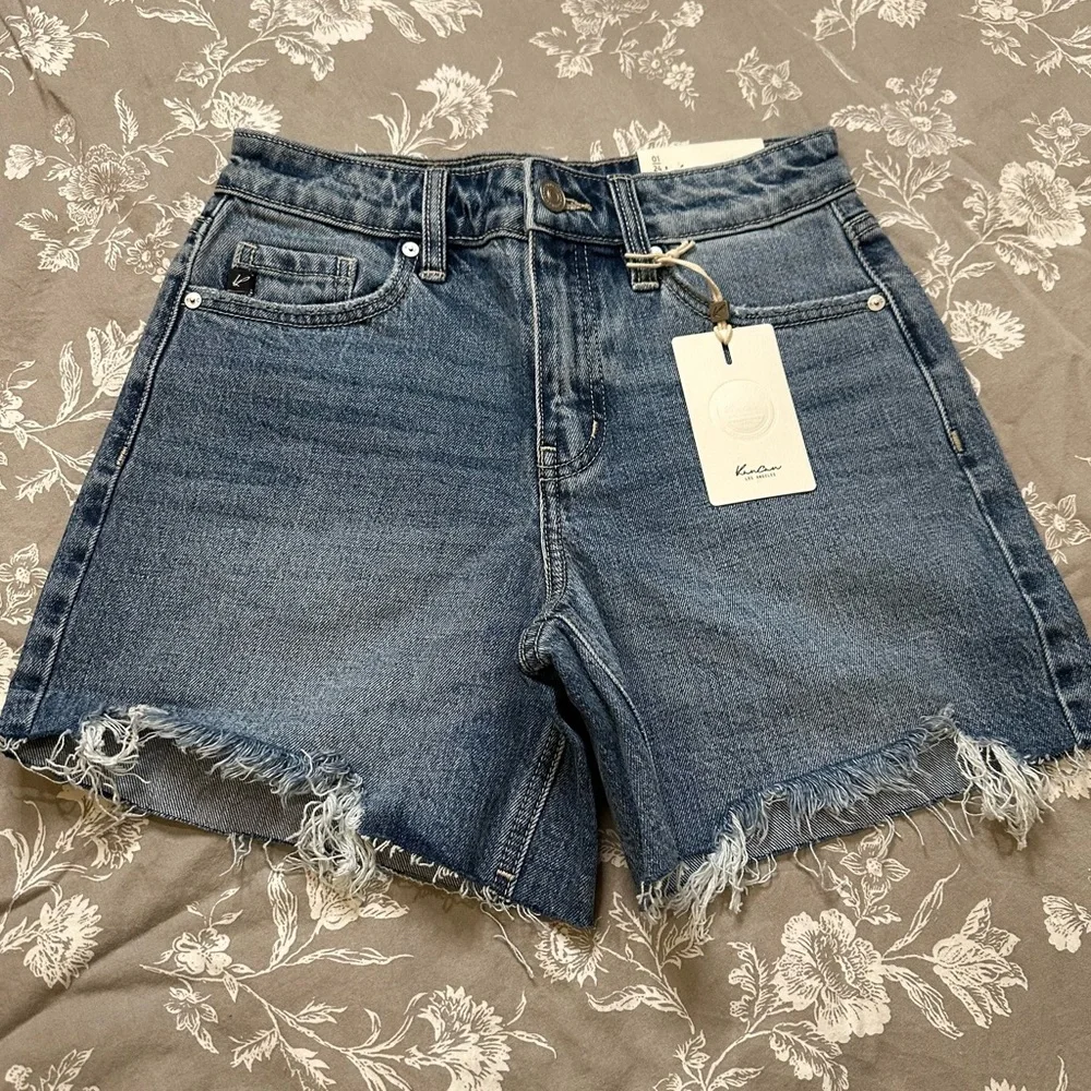 KanCan Denim Blue Women Shorts - Picture 1 of 5